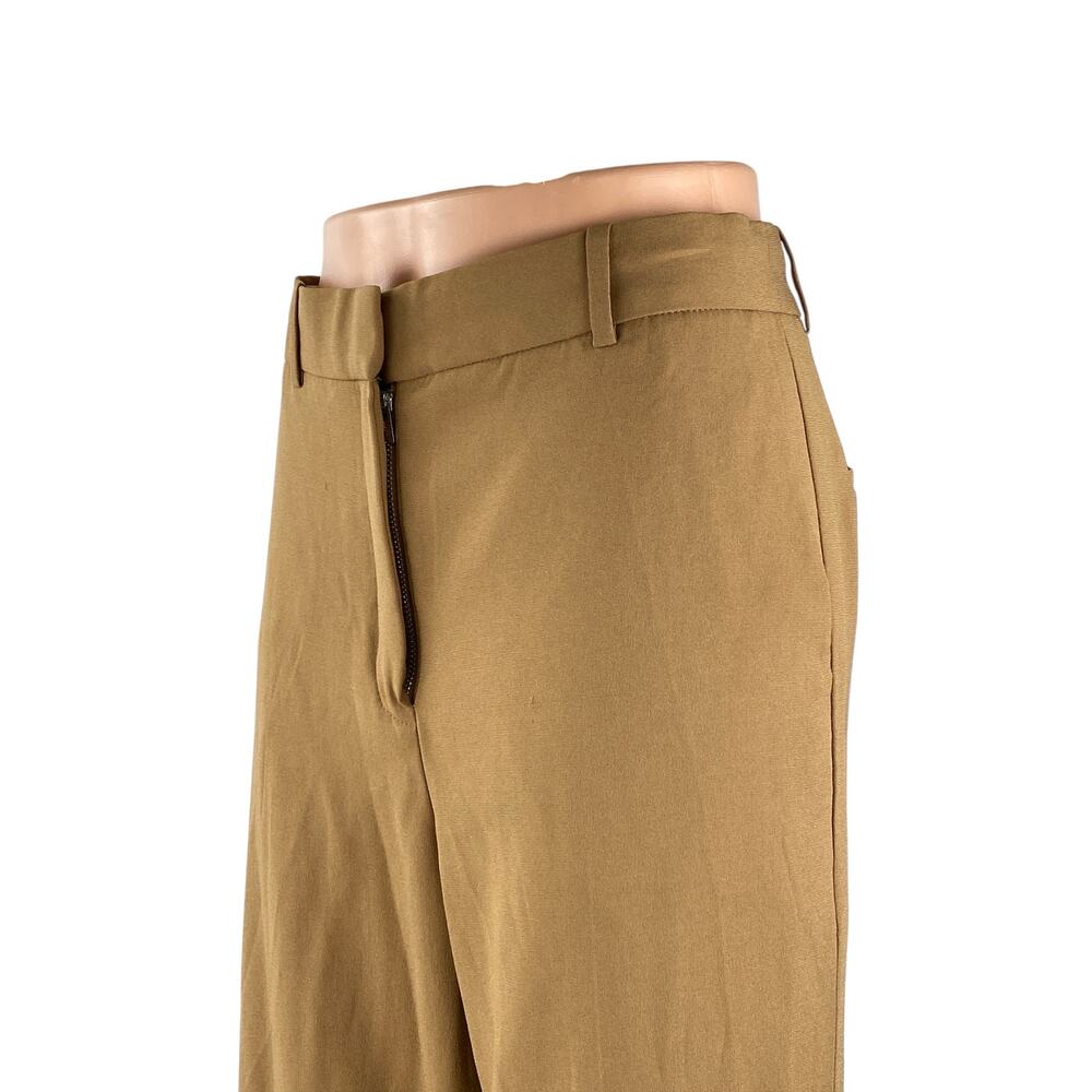 Aritzia Babaton Women's Tan High Waisted Wide Leg Straight Trousers Pants Size 4 - Picture 3 of 7